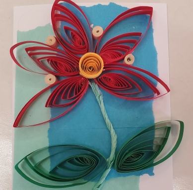 Kulina Folk Art paper quilling greeting card
